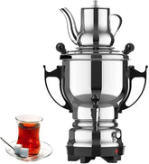 DLC - Tea Maker Generic Electric Samovar, 3.5 Litre Kettle ,0.8 Litre Tea pot, ,1800W Silver