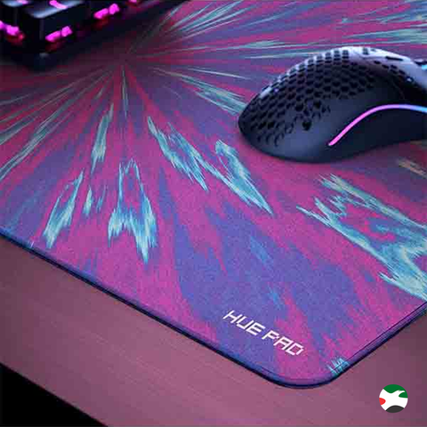 Huepad Isoflow Series, Premium Mousepads, HYDRAGLIDE™ Fabric Gaming Mouse pad, XL Desk Pad with Carry Case Tube (XL: 90x40cm, HYPERJUMP, FROST GRAPE)