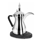 DENX Electric Arabic Coffee Pot Set, 600ml Stainless Steel Coffee & Tea Kettle with Heating Base