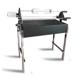 Olmecs Folding BBQ Grill Smokeless Stove 3 Sticks Grill with Rotisserie Kit