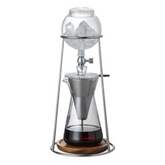 Olmecs Cold Brew Coffee and Tea Maker 400ml, Dripper Iced Coffee Brewer Maker with Adjustable Water Flow, Stainless Steel Filter, Borosilicate Glass for coffee shop