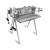 Olmecs Folding BBQ Grill Smokeless Stove Double Sides Grill with Rotisserie Kit