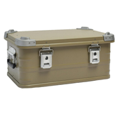 Aluminum and Magnesium Alloy Camping Storage Box, Cooking and Outdoor Gear Box, Fishing Gear Organizer (Khaki)