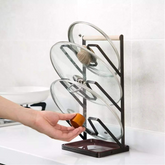 3 Layer Pot Lid And Cutting Board Organizer, Cabinet Pan Lid Storage Rack