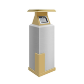 Olmecs Stainless Steel Outdoor Ashtray Bin 8L, Freestanding Cigarette Disposal Trash Can with Stainless Steel Body