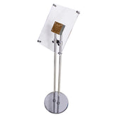 Clear Pop Acrylic Metal Floor Standing Brochure Holder Display Stand