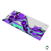 HUEPAD NEBULA SERIES, Premium Mousepads, HYDRAGLIDE Fabric Gaming Mouse pad, XL Desk Pad with Carry Case Tube (XL: 90x40cm, DUMBELL NEBULA, ICE)