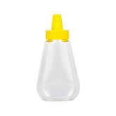 Willow Top Quality Empty 280g PET Plastic Transparent Honey Squeeze Bottle Water Droplet Shaped Bottle 12Pack