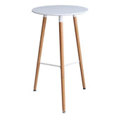 Modern Style White MDF High Wooden Leg Bar Table
