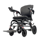 Electric Folding Lightweight Wheelchair - with Removable 10Ah Lithium Battery and 360W Brushless Motor, Net Weight Only 17kg, 100kg Load Capacity and Up to 12km Range