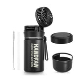 HandFan Water Bottle with Fan 12oz Hot & Cold