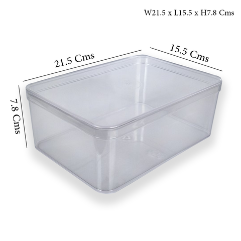 Plastic Food Grade Clear DIY Cookies Box 24Pcs / Pack 21x15x8 Cms - Willow