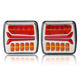 Olmecs 2Pcs 12V 24V Led Trailer Lights, Waterproof Trailer Tail lights,5Functions Rear Lights,ECE Approval