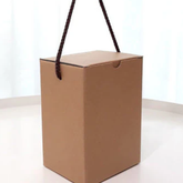 Kraft Paper Box with Rope Handle 8x8x15.5Cm (12Pc Pack) - Willow