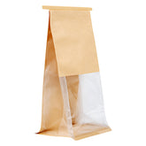 Tin Tie Tab Lock Kraft Paper Bags for Cookies Treats Candy Coffee Beans (5.1x3.9x11 In) - Willow