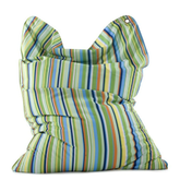 B&S The Bull Bean Bag – Stripes Green | Comfort & Style Bean Bag with Polystyrene Fillings