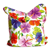 B&S Bean Bag with Polystyrene Fillings | Vibrant Hibiscus Floral Design Beanbag