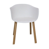 Fiber Plastic Cup Dining Chair with Metal legs