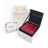 Eternal Rose Bouquet Gift Set with Double Drawer Box - Willow
