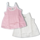 Cina Maree 2Pc Pack 100% Organic Cotton Frock Natural Herbal Dyes (0-3Months)