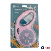 ITALO Nylon Dog Leash Automatic Retractable Durable Cat Lead Extendable Puppy Walking Running Traction Roulette for Small Dog