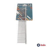 ITALO - Steel Comb for Dogs and Cats | Pet Grooming Tool That Helps Remove Fleas and Ticks