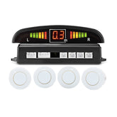 Toby's Car Parking Sensor White Color with LED Display Audio Alarm