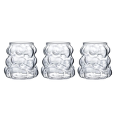 Liying 3Pcs Cloud Design Bubble Glass Cup 350ML Shaped Cups