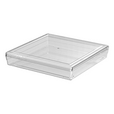Willow Crystal Square Box For Cookies or Sweets with Lid 60Pc/ CTN (2Kg) 32x28x5 Cms