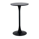Club Bar High Round Table Black