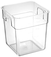 Olmecs Clear Polycarbonate Square Container 18 Qt (28x28x31 Cms) with Lid