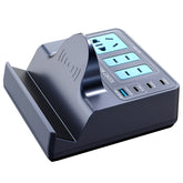 72W Multiport Charging Station, Multi Socket Dock with 15W Fast Wireless Charger