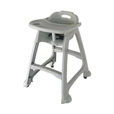 Olmecs Baby Chair with Wheels For Restaurant Base Grey