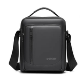 Mens Simple Fashion Pu Leather Sling Bag Casual Large Capacity