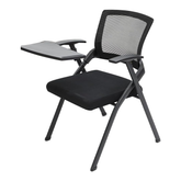 Olmecs Black Mesh Study Chair – Ergonomic Chair with Writing Pad for Students & Adults