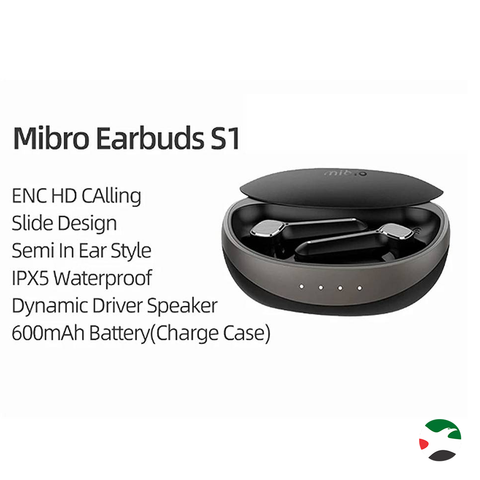 Mibro S1 True Wireless Earbuds, HiFi Stereo Noise Cancelling For Clear Calls, Touch Control Earphone, Slide Design