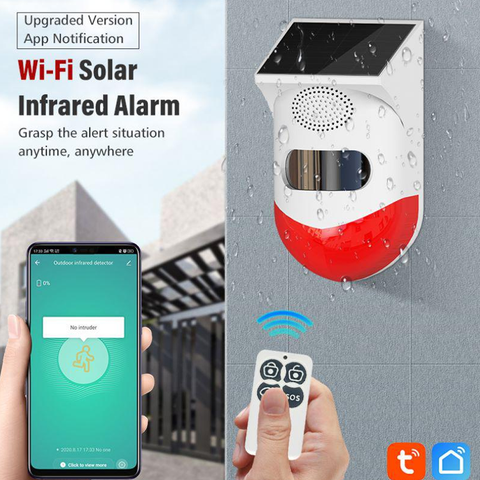 Solar Powered Wireless 433MHz Infrared Motion Sensor Detector