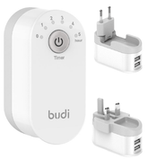 budi AC030U / AC030E 2USB home timer charger