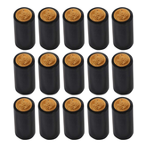 Willow Heat Shrink Capsules: 100Pcs Black Olive Bottle Seal Sleeves, Plastic Heat Shrink Wrap Caps for Olive Bottles