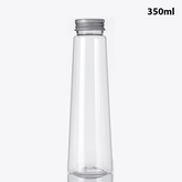 Willow 350ml Food Grade Clear PET Plastic Conical Bottle With Silver Screw Cap (144Pc / Ctn)