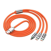3 in 1 Multi Charging Cable 120W Fast Charging Cable with Type-C Micro USB Port Connectors for iPhone Samsung Xiaomi Huawei etc