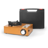 Portable Camping Gas Stove with Carrying Case Beige – Single Burner Outdoor Camping Stove for Hiking