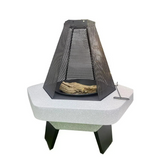 Olmecs Outdoor Fire Pit BBQ Grill Garden Stove Fireplace High Mesh Large Capacity