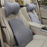 Car Neck Pillow & Lumbar Support Cushion Combo