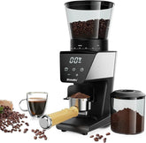 Electric Coffee Grinder for Espresso Coffee and Manual Coffee Brewing up to 12 cups, Grind Size from Espresso to Cold Brew