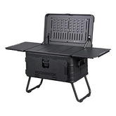 ROCKBROOK Portable Foldable Camping Table Multi Storage Box 50L with Stand Black