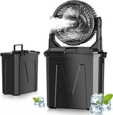Olmecs Portable Spray Fan with 9L Water Tank LED Light 20000mAh Rechargeable