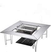 Olmecs Camping Multi Fire Place Table, Hearth Table, Outdoor Table with Carry Bag