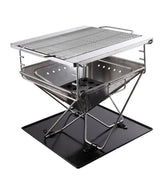 Portable Foldable Charcoal Grill Stove BBQ Fire Pit with Carry Bag