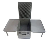 Olmecs Portable Storage Box 84L with 2 Sides Folding Table Aluminum Waterproof Material